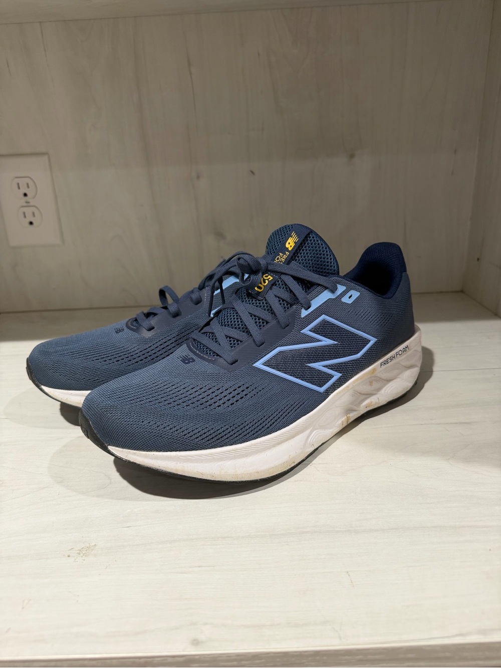 New Balance Men's Navy and Light Blue Running Sneakers